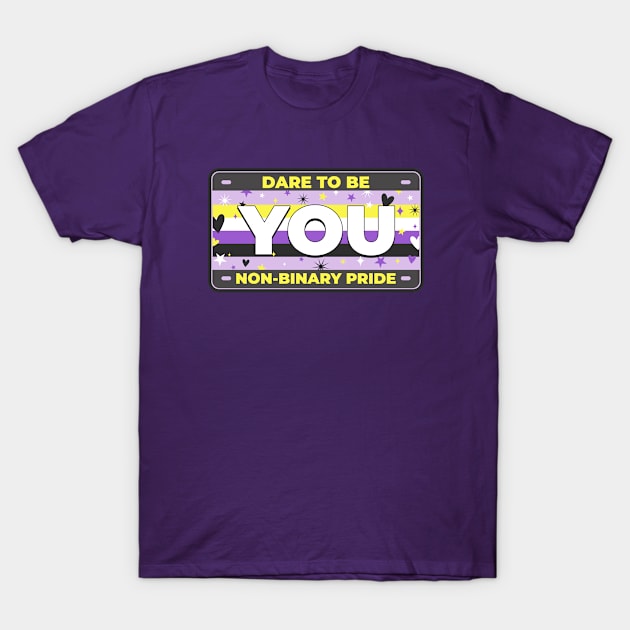 Dare To Be You: Nonbinary Pride T-Shirt by POD-of-Gold